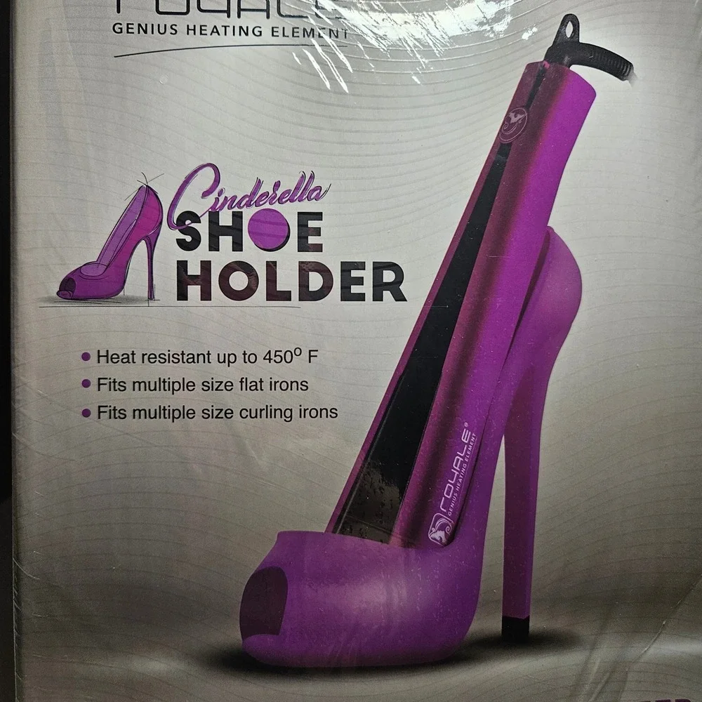 Royale Cinderella Shoe Holder Women Deep Purple Heat Resistant Hair Tool Stand